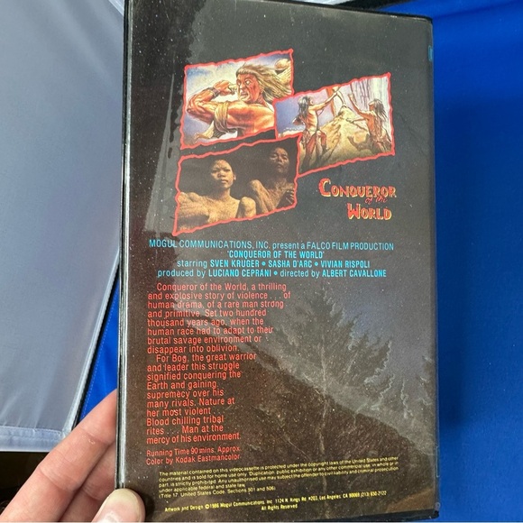 Conqueror of the World VHS Clamshell CASE ONLY 1983 - Picture 4 of 4